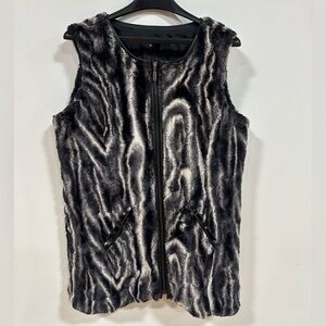 Faux Fur Vest with Zipper